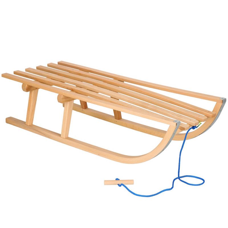 Springos klassiske træ-kælke til børn 90 cm, lakerede, 1 stk.