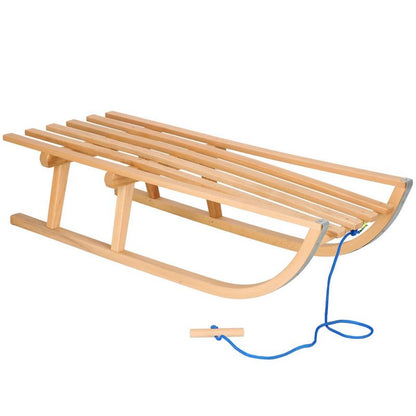 Springos klassiske træ-kælke til børn 90 cm, lakerede, 1 stk.