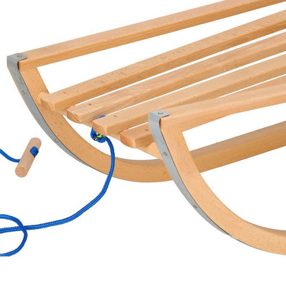 Springos klassiske træ-kælke til børn 90 cm, lakerede, 1 stk.