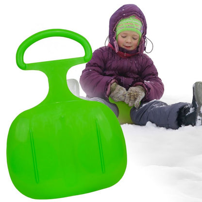 Børneslæde Sillar, æbleformet til sne, med håndtag, plastik, fleksibel, grøn, 1 stk.