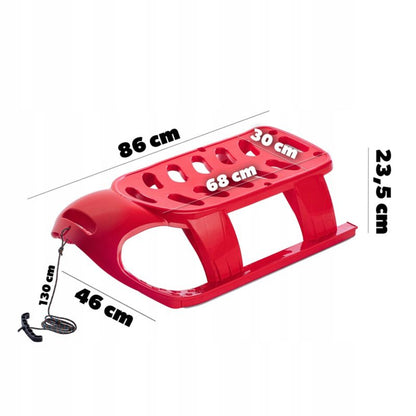 Plastikslede KADAX til børn med håndtag og stærk snor, 1 stk.