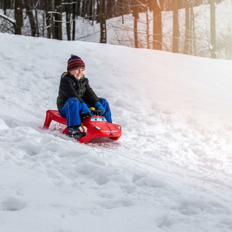 Plastikslede KADAX med rat til børn – sneglider med styr og horn, 1 stk.