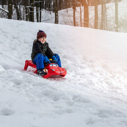 Plastikslede KADAX med rat til børn – sneglider med styr og horn, 1 stk.
