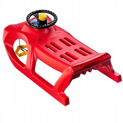Plastikslede KADAX med rat til børn – sneglider med styr og horn, 1 stk.