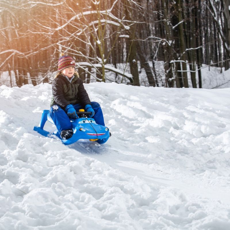 Plastikslede KADAX med rat til børn - sneglider til nedkørsel, 1 stk.