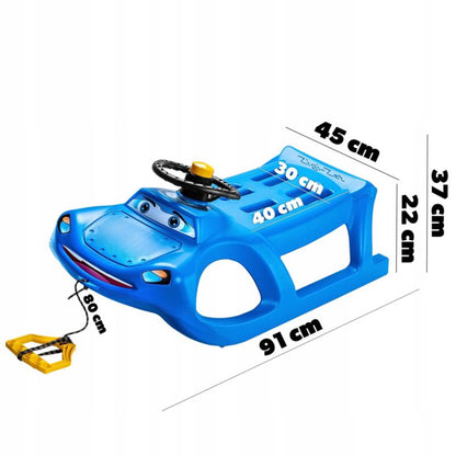 Plastikslede KADAX med rat til børn - sneglider til nedkørsel, 1 stk.