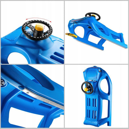 Plastikslede KADAX med rat til børn - sneglider til nedkørsel, 1 stk.