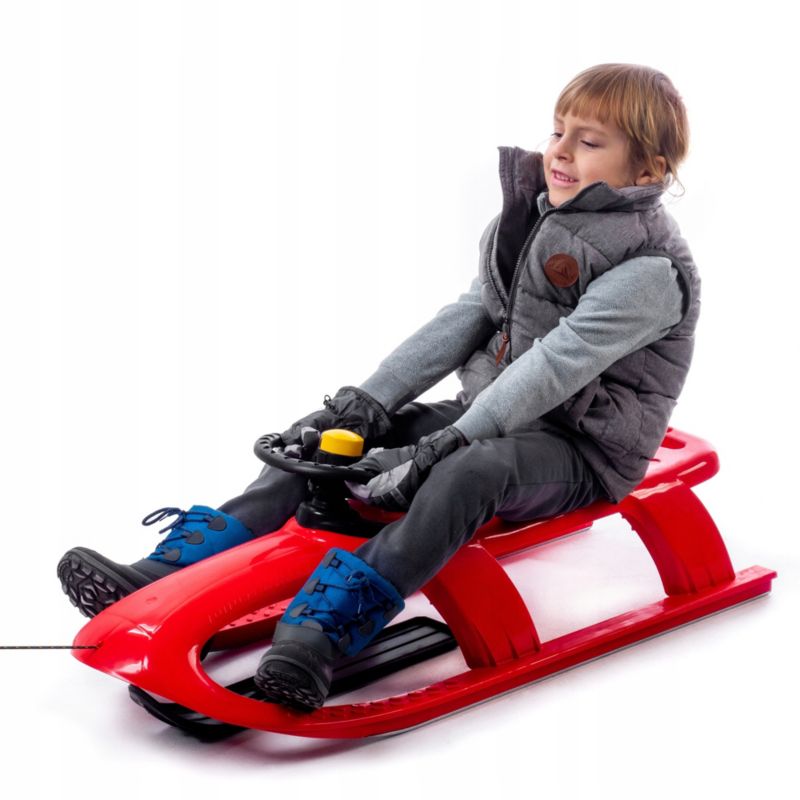 Plastikslede KADAX med rat og styrbar glideplade – 1 stk.