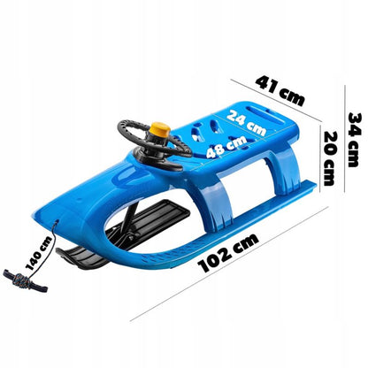 Plastikslede KADAX med rat og klaxon – sneglider til børn, 1 stk.