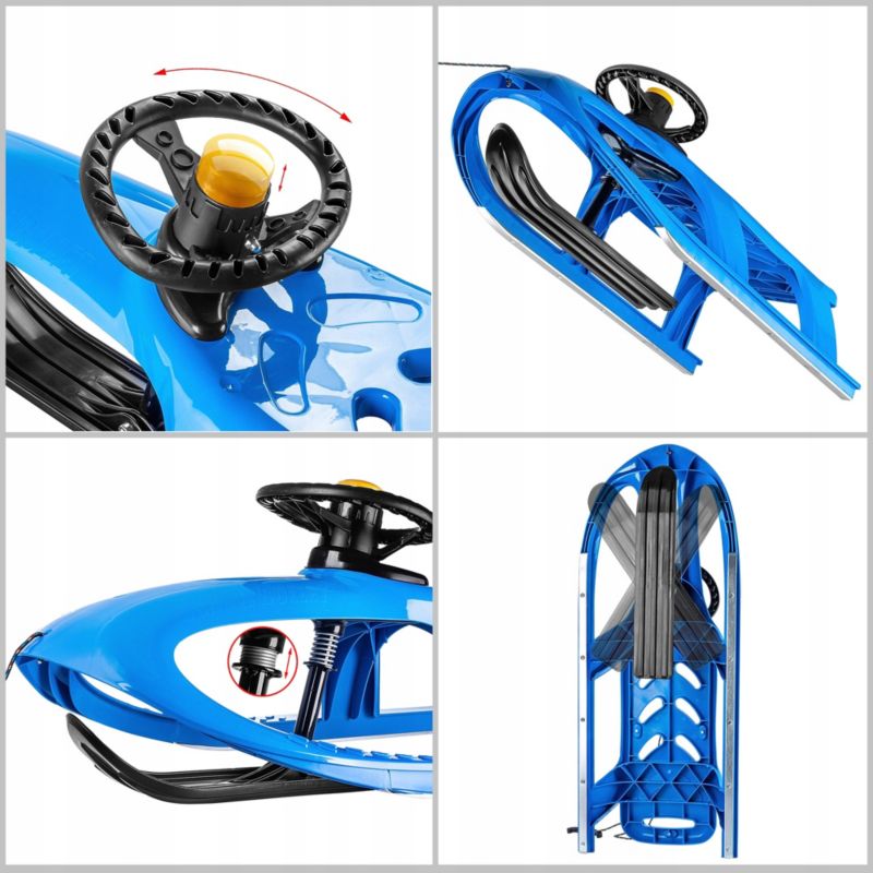 Plastikslede KADAX med rat og klaxon – sneglider til børn, 1 stk.