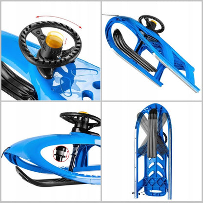 Plastikslede KADAX med rat og klaxon – sneglider til børn, 1 stk.