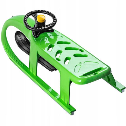 Plastikslede KADAX med rat - sneglider og kælke til børn, 1 stk.