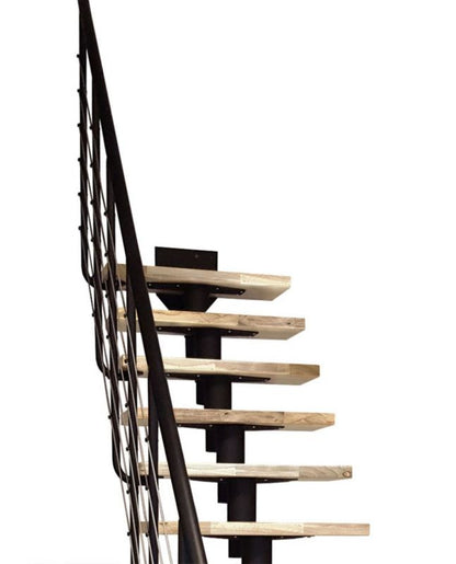 Modulære Trapper Dixi Plus 78x300 cm Egetræ Sort