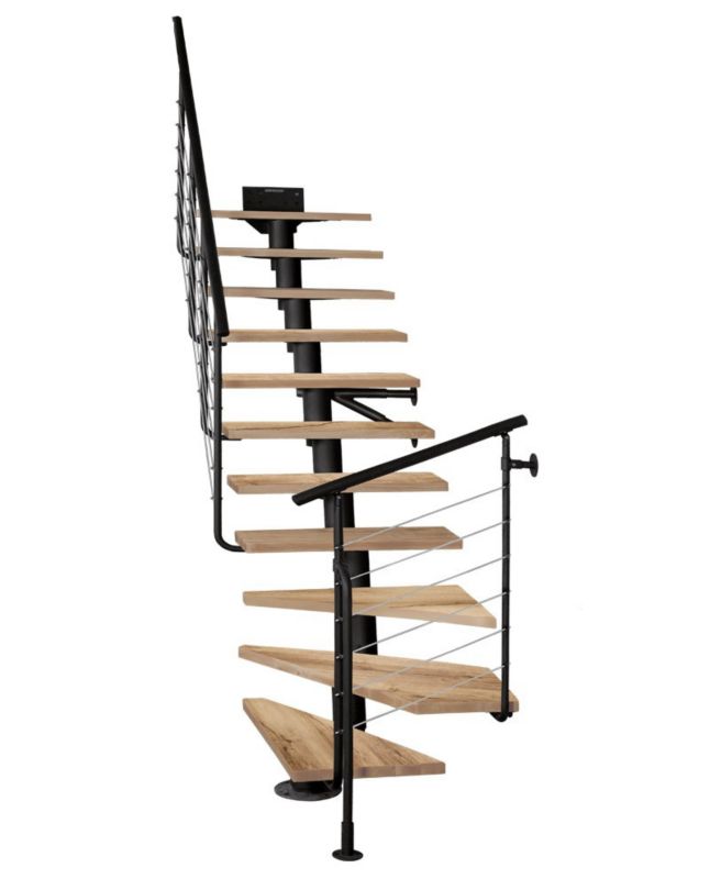 Modultrappe Dixi Plus 259-350 cm Eg Sort