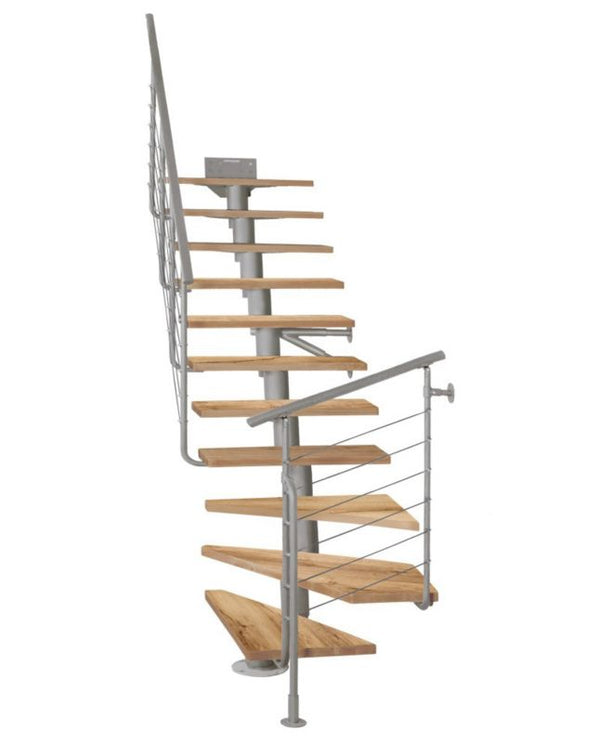 Modultrappe Dixi Plus 222-300 cm RAL 9006 Eg 11 Elementer