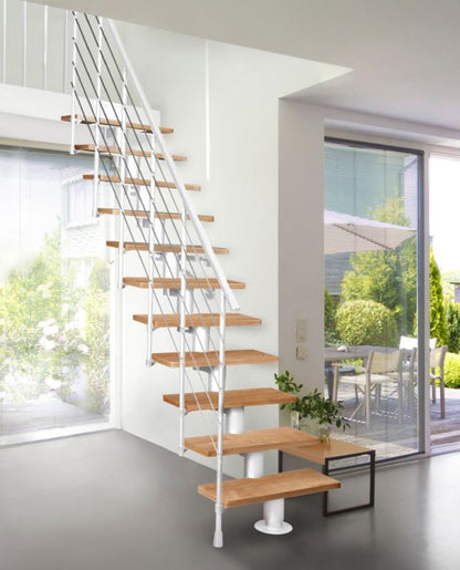 Modultrappe Dixi 78x325 cm Hvid Eg 12 Elementer