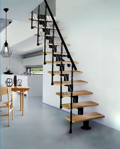 Modultrappe Dixi 78x325 cm Eg Sort RAL 9005