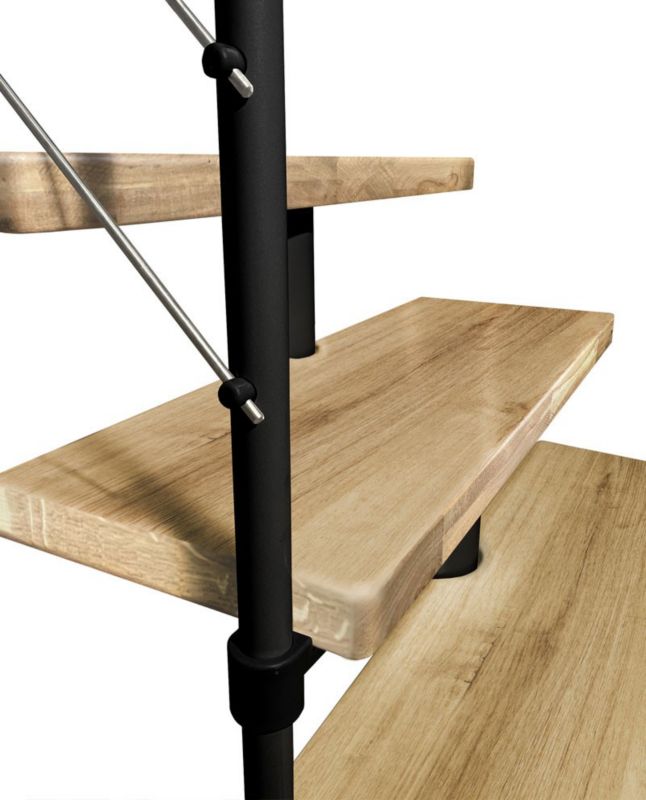 Modultrappe Dixi 78x325 cm Eg Sort RAL 9005