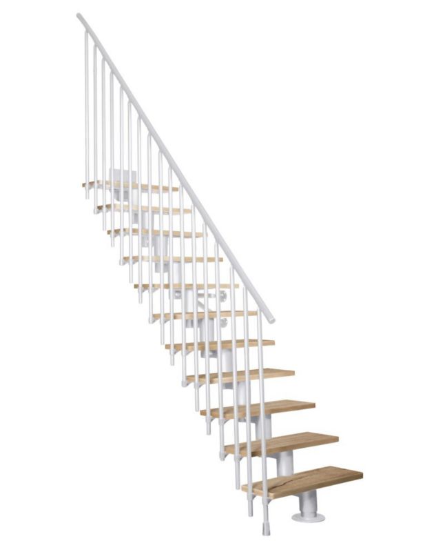 Modultrappe Dixi Vertical 80 cm Hvid Eg