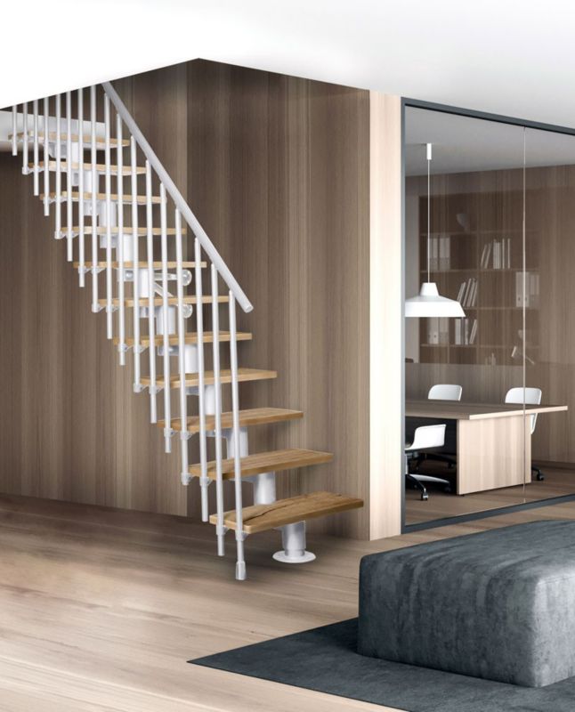 Modultrappe Dixi Vertical 80 cm Hvid Eg