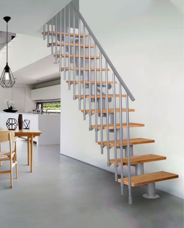 Modultrappe Dixi Vertical 80 cm Bøg Grå 5907710654156