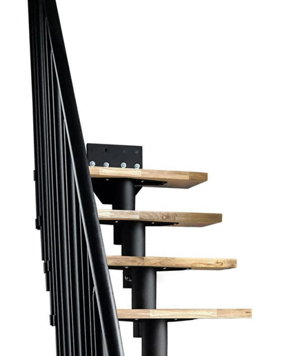 Modultrappe Dixi Vertical 80 cm Eg RAL 9006 13 Elementer | 5907710654422