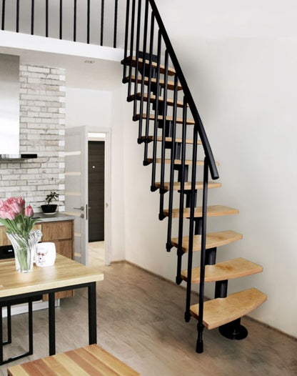 Modulære Trapper Mini Plus Bøg 60 cm Sort
