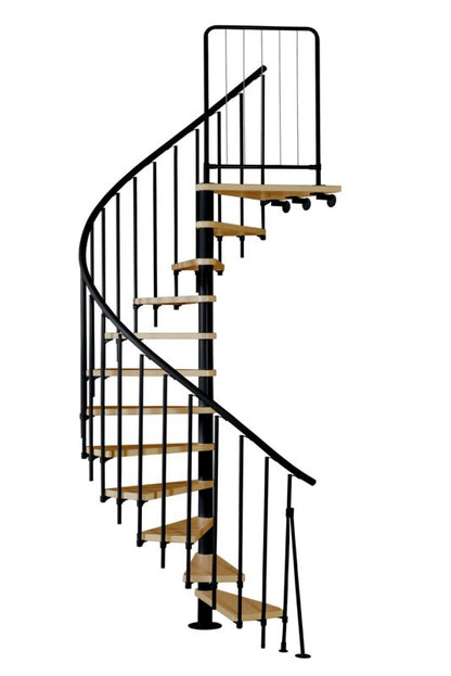 Spindeltrappe Novo Ø140 cm Bøg Sort | 5907710648674