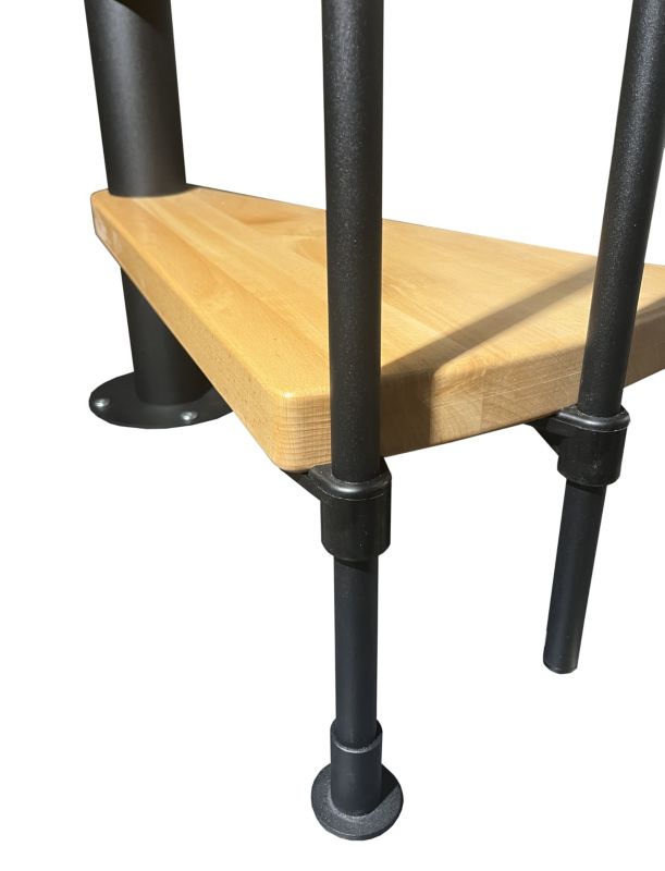 Spindeltrappe Novo Ø140 cm Bøg Sort | 5907710648674