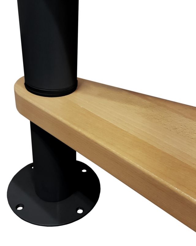 Spindeltrappe Novo Ø140 cm Bøg Sort | 5907710648674