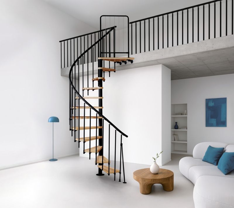 Spindeltrappe Novo Ø140 cm Eg Sort | 5907710649145