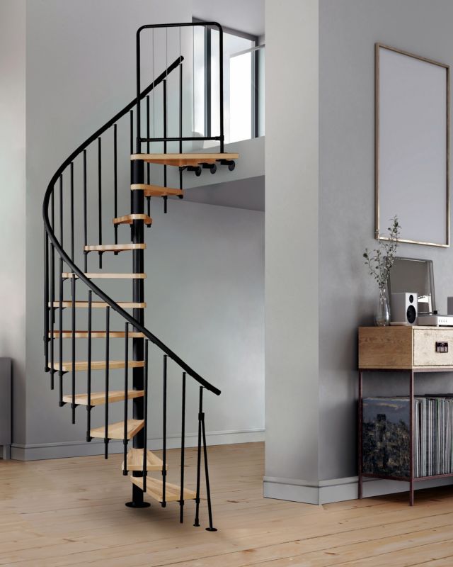 Spindeltrappe Novo Ø140 cm Eg Sort | 5907710649145