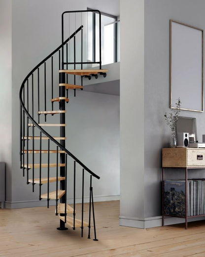 Spindeltrappe Novo Ø140 cm Eg Sort | 5907710649145