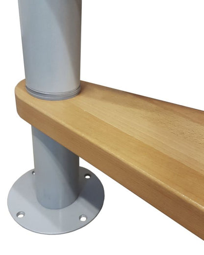 Spindeltrappe Novo 140 cm Grå RAL9006 Eg