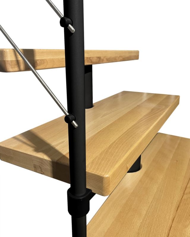 Modultrappe Dixi 80 cm Bøg Sort RAL 9005