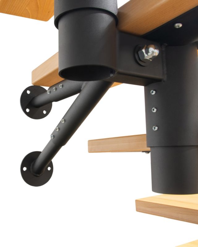 Modultrappe Dixi 80 cm Bøg Sort RAL 9005