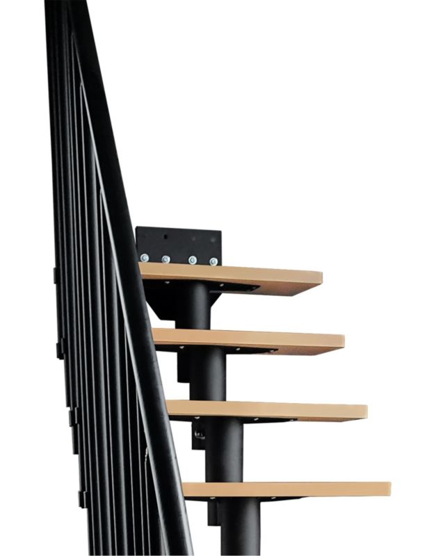 Modultrappe Dixi Vertical 80 cm Bøg Sort