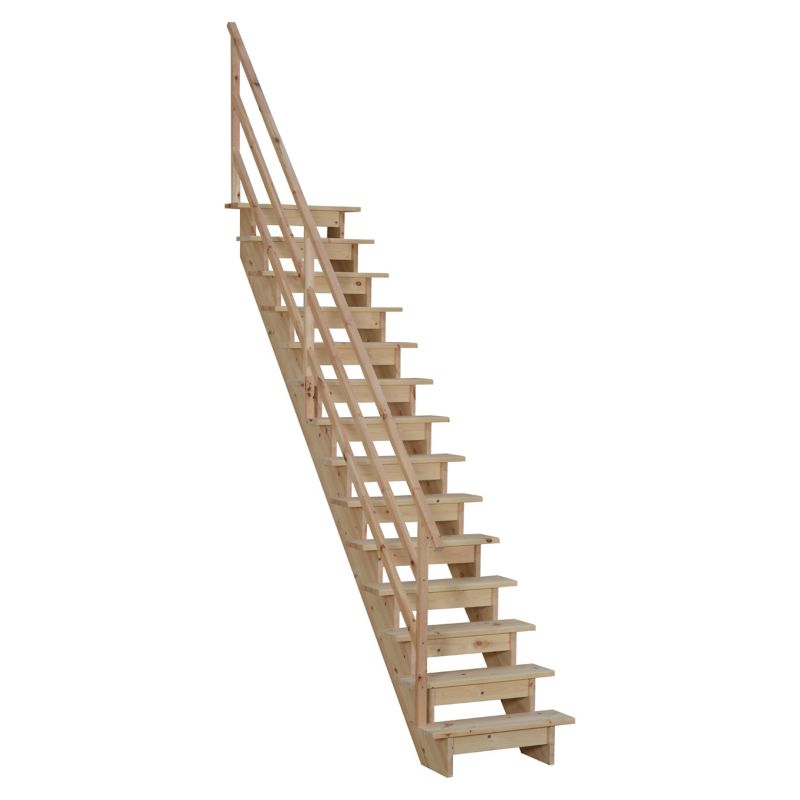 Fyrretræstrappe MP Max 80x280 cm Natur