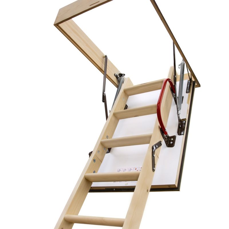 Lofttrappe Extra 100x70 cm Hvid Gran