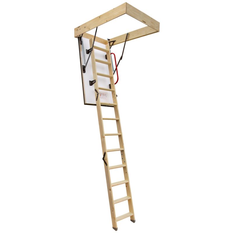 Lofttrappe Extra 112x70 cm Gran Hvid