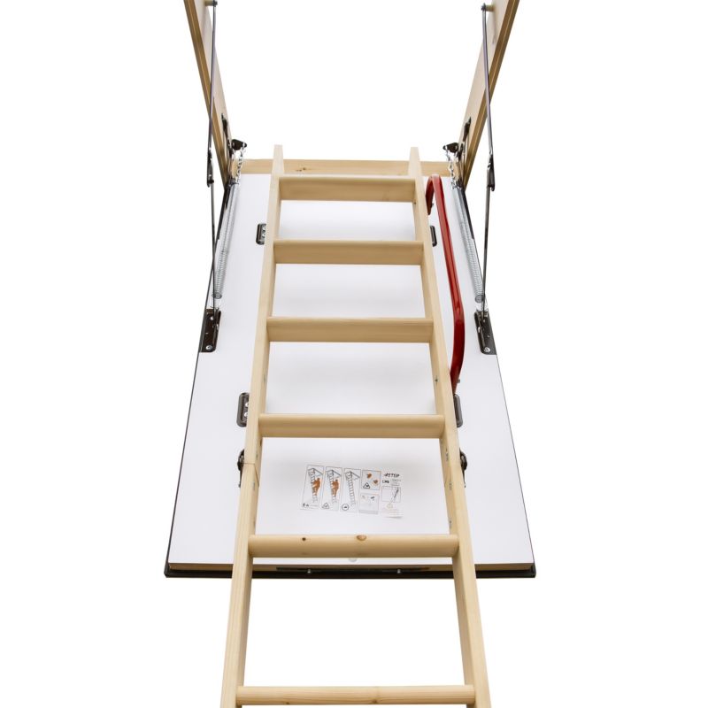 Lofttrappe Extra 112x70 cm Gran Hvid