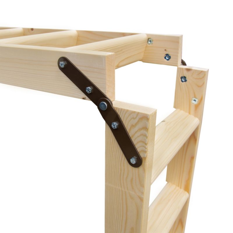 Lofttrappe Extra 130x70 cm Gran Hvid