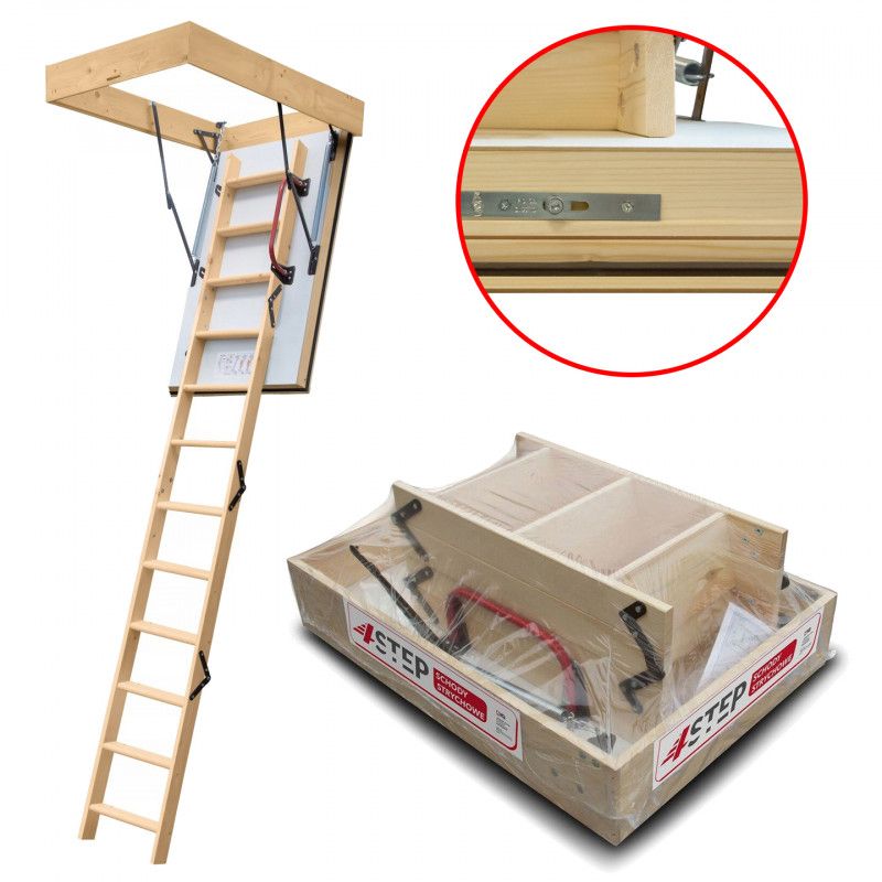 Lofttrappe Extreme 90x60 cm Hvid 0,55 W/m²K
