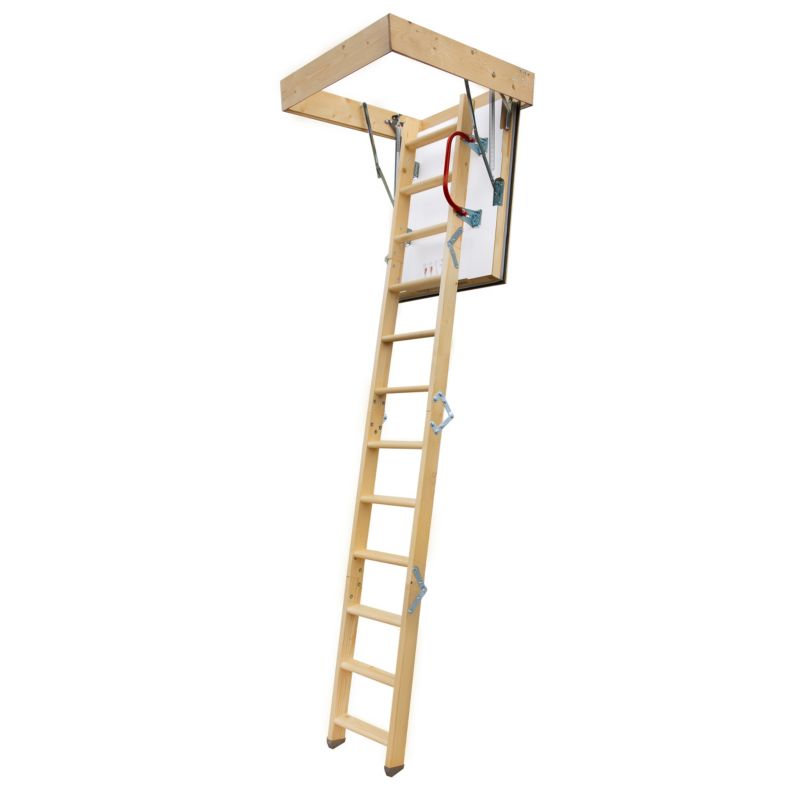 Lofttrappe Nordic 90x70 cm Træ Hvid