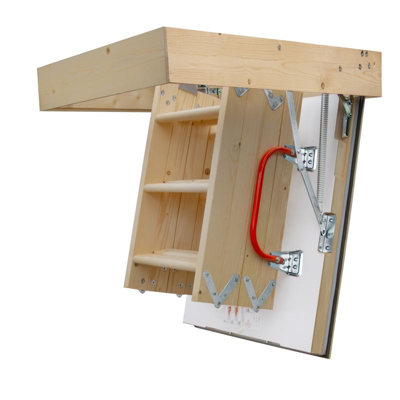 Lofttrappe Nordic 90x70 cm Træ Hvid