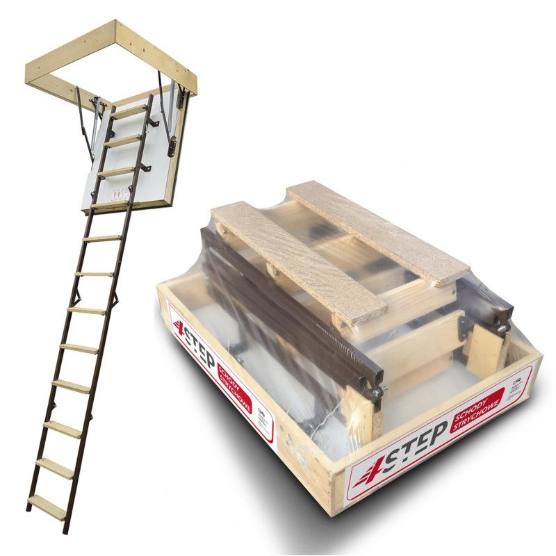 Lofttrappe Stallux MAX 90x80 cm Hvid