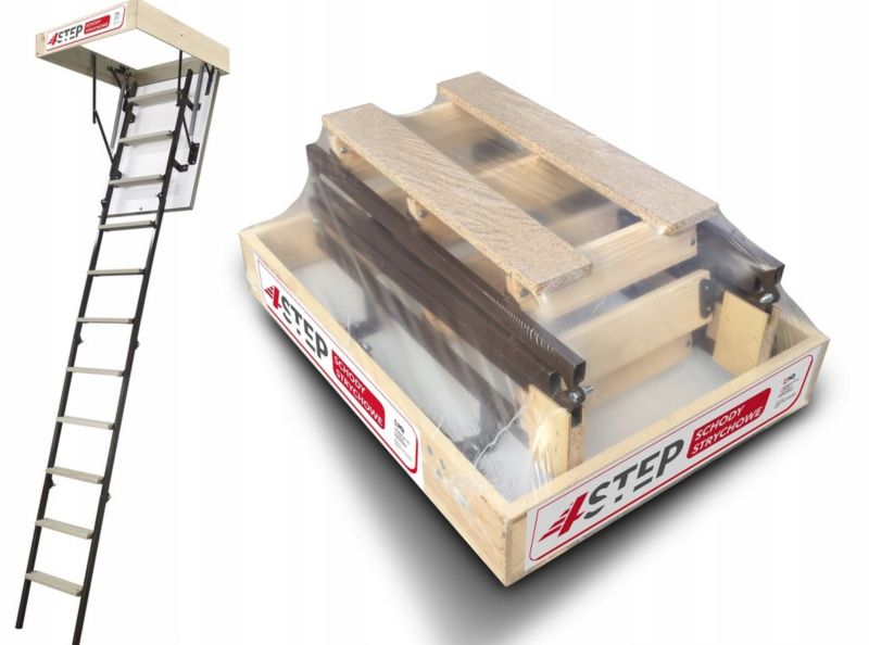 Lofttrappe Stallux MINI Plus 80x55 cm Hvid