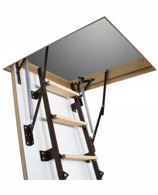 Lofttrappe Stallux Mini Plus 80x60 cm Hvid