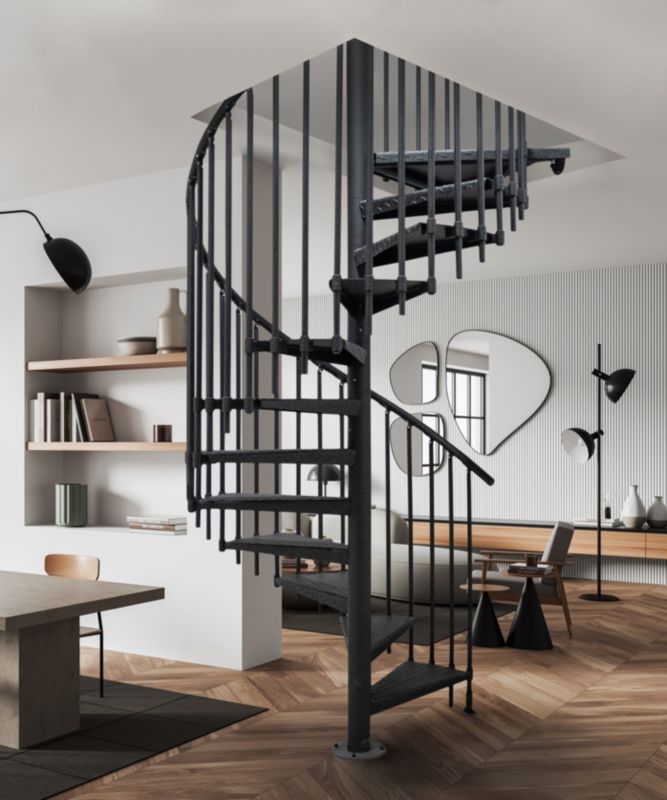 Spindeltrappe Heavy Metal Ø169 cm Sort | 5907710653111