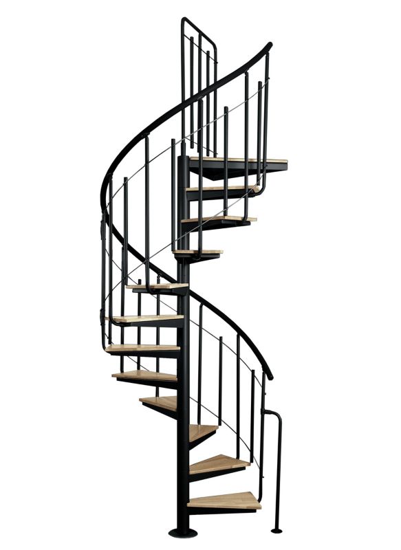 Spiraltrappe Solo Vertical Ø120 cm Bøg Sort